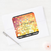 Oranje goudglitterproduct - etiketten diamanten zi (Envelop)