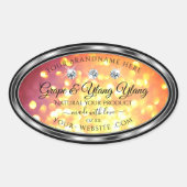 Oranje goudglitterproduct - etiketten diamanten zi (Voorkant)