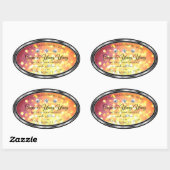 Oranje goudglitterproduct - etiketten diamanten zi (Vel)