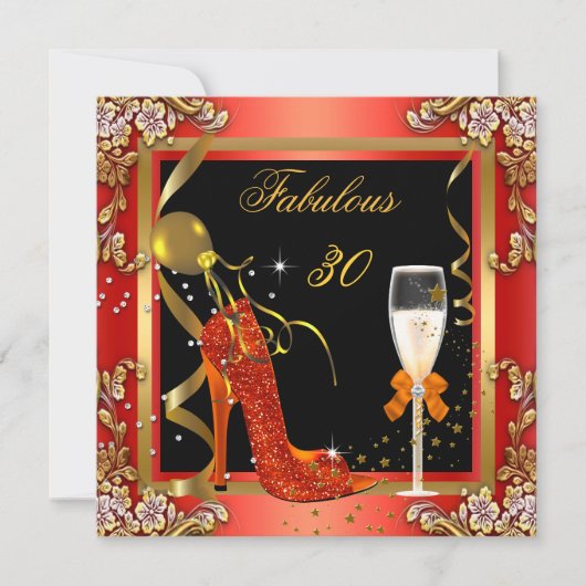 Oranje goudmakreel 30 verjaardag 2 kaart (Voorkant)