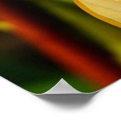 Oranje goudorchideeën Fotografische kunst afdrukke Poster (Hoek)