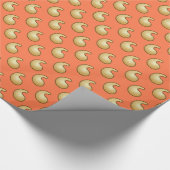 Oranje goudpaisley cadeaupapier (Hoek)