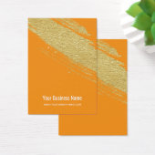 Oranje goudpenseel met schermkaarten visitekaartje (Bureau)