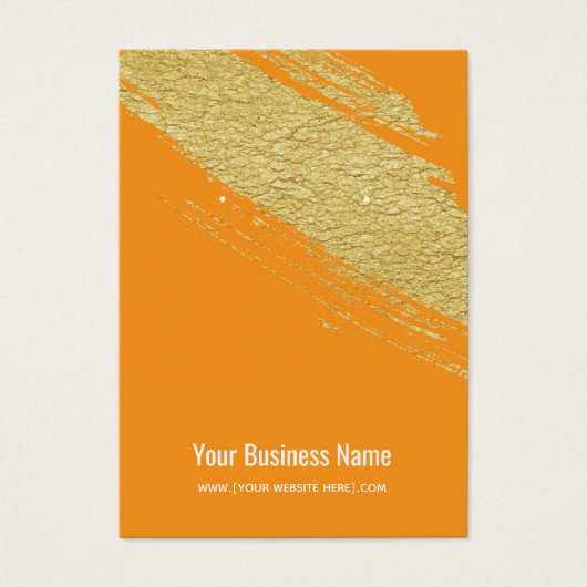 Oranje goudpenseel met schermkaarten visitekaartje (Voorkant)