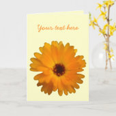Oranje goudsbloem  Wenskaart Kaart (Gele Bloem)