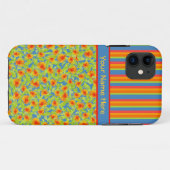 Oranje goudsbloemen, strepen iPhone 5/5s Hoesje (Achterkant (horizontaal))