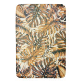 Oranje goudtropisch palm blaast Summer Island Badmat (Voorkant Verticaal)