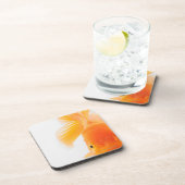 Oranje goudvis (Carassius auratus) Drankjes Onderzetter (Rechterzijde)