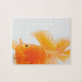 Oranje goudvis (Carassius auratus) Legpuzzel (Horizontaal)