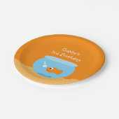 Oranje Goudvis Kids Verjaardagsfeest Papieren Bord (Gekanteld)