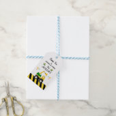 Oranje graafmachine bouw Gewaardeerd Kind Cadeaulabel (Met Touw)