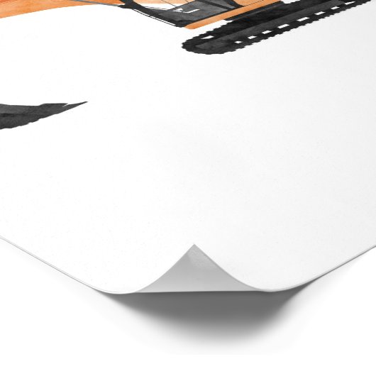 Oranje Graafmachine Bouw Kinderkamer Decoratie (Hoek)