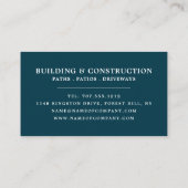 Oranje graafmachine, bouwmachines visitekaartje (Achterkant)