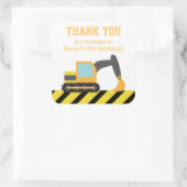 Oranje graafmachine bouwpartij Kinder partij Birth Vierkante Sticker (Tas)