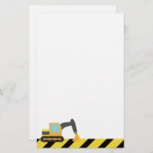 Oranje graafmachines, constructievoertuigen, voor  briefpapier (Voorkant / Achterkant)