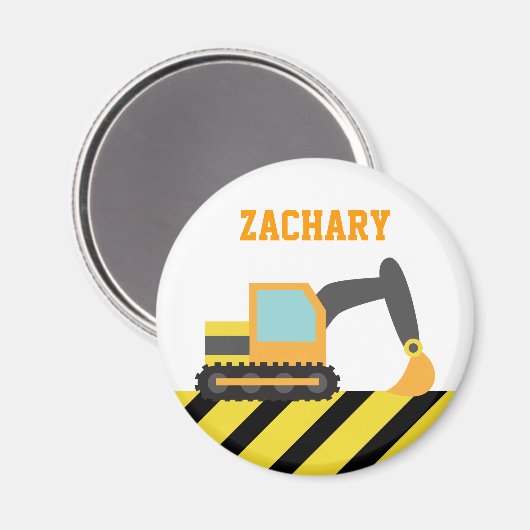 Oranje graafmachines, constructievoertuigen, voor  magneet (Voorkant / Achterkant)