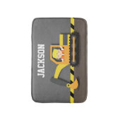 Oranje graafmachines voor de bouw van bakken badmat (Voorkant Verticaal)