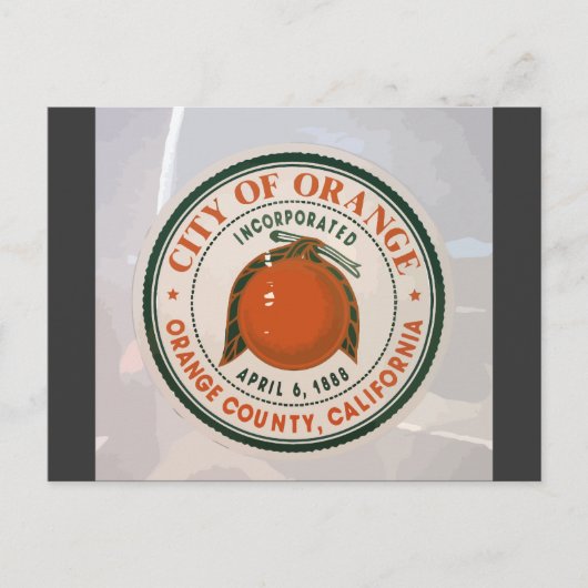 oranje graafschap ca, VS Briefkaart (Voorkant)