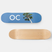 Oranje graafschap OC Palm Tree Skateboard Decart (Horizontaal)