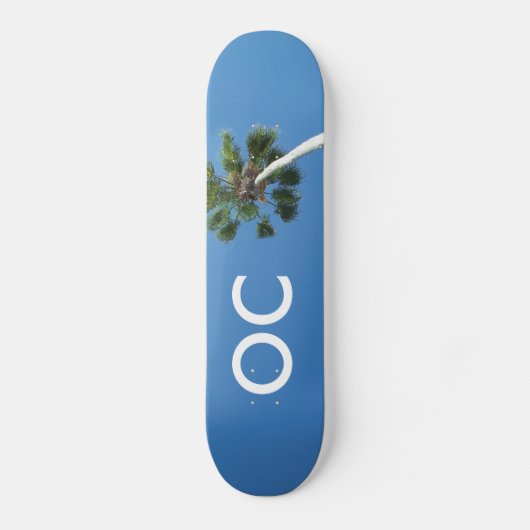 Oranje graafschap OC Palm Tree Skateboard Decart (Voorkant)