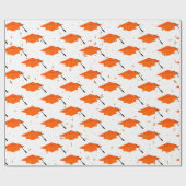 Oranje gradatiekappen en goudConfetti Cadeaupapier (Vlak)