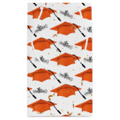 Oranje gradatiekappen met diploma's klein cadeauzakje (Achterkant)