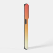 Oranje gradiënt aangepaste monogram naam iPhone hoesje (Rechterkant)
