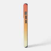 Oranje gradiënt aangepaste monogram naam iPhone hoesje (Linkerkant)