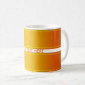 ORANJE gradiënt BANNER + jouw tekst Koffiemok (Voorkant rechts)
