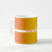 ORANJE gradiënt BANNER + jouw tekst Koffiemok (Voorkant links)