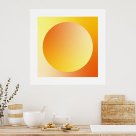 Oranje Gradiënt Cirkel Vignet Abstract Ontwerp Poster