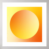 Oranje Gradiënt Cirkel Vignet Abstract Ontwerp Poster (Voorkant)