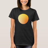 Oranje Gradiënt Cirkel Vignet Abstract Ontwerp T-shirt (Voorkant)