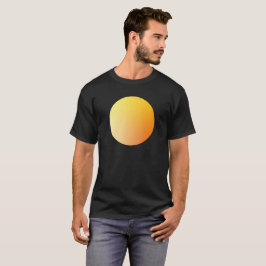 Oranje Gradiënt Cirkel Vignet Abstract Ontwerp T-shirt