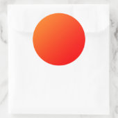 Oranje gradiënt classic ronde sticker (Tas)
