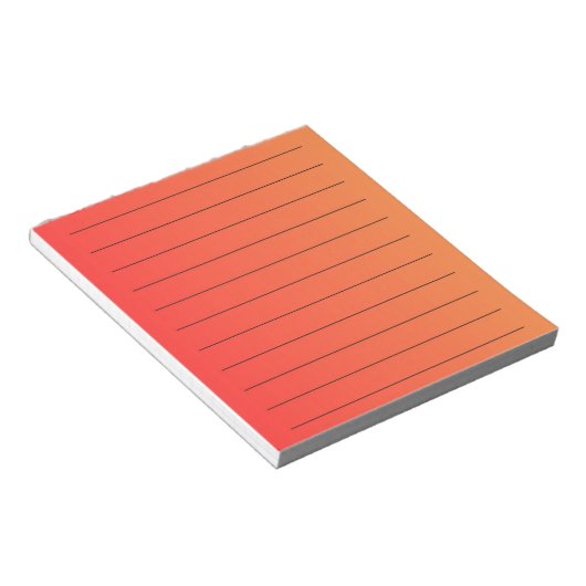 Oranje Gradient Elegant & Levendig briefpapier Notitieblok (Schuin)