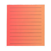 Oranje Gradient Elegant & Levendig briefpapier Notitieblok (Voorkant)