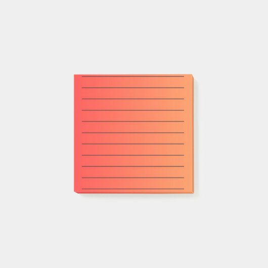 Oranje Gradiënt Elegant Schrijfpapier Levendig  Post-it® Notes (Voorkant)