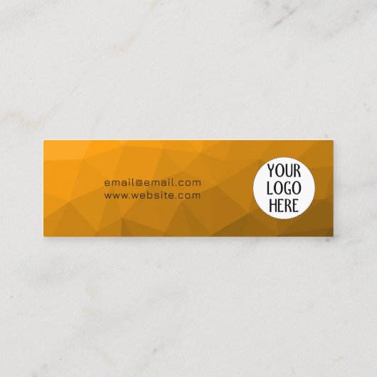 Oranje Gradiënt Geometrische Mesh Pattern Custom L Klantenkaartje (Achterkant)