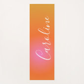 Oranje gradiënt herstellen | Persoonlijke scriptna Yogamat (Voorkant)