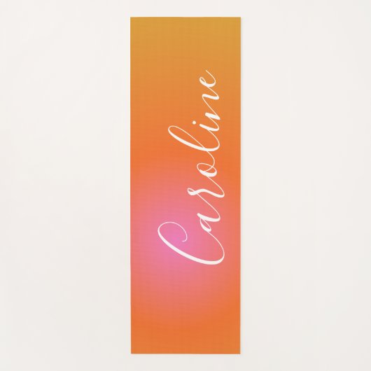 Oranje gradiënt herstellen | Persoonlijke scriptna Yogamat (Voorkant)