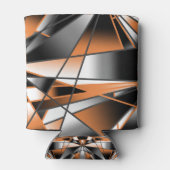 Oranje Gradiënt Kleur Opvulling Mechanisch Ontwerp Blikjeskoeler (Achterkant)