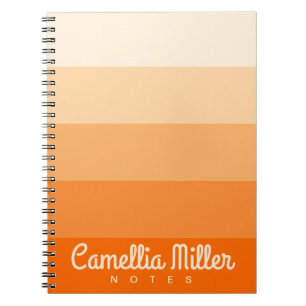 Oranje Gradiënt Persoonlijke Notities Monogram Mod Notitieboek