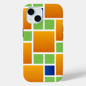 Oranje Gradiënt Vierkanten Case-Mate iPhone Case (Achterkant)