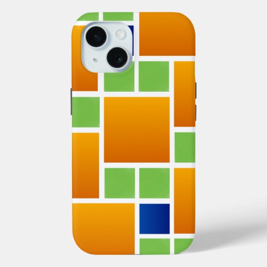 Oranje Gradiënt Vierkanten  Case-Mate iPhone Case (Achterkant)