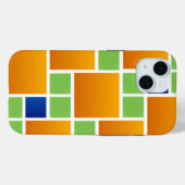 Oranje Gradiënt Vierkanten  Case-Mate iPhone Case (Achterkant (horizontaal))