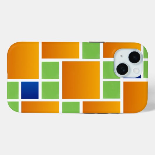 Oranje Gradiënt Vierkanten Case-Mate iPhone Case (Achterkant (horizontaal))