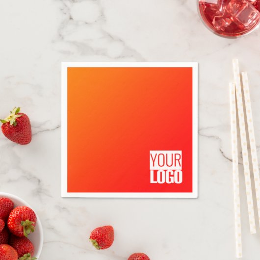 oranje gradiënt voegt logo toe servet (Insitu)