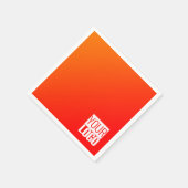 oranje gradiënt voegt logo toe servet (Hoek)