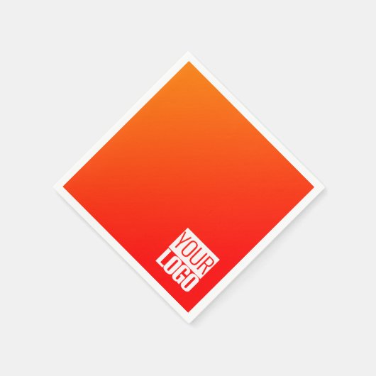 oranje gradiënt voegt logo toe servet (Hoek)